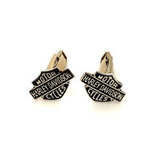 Harley Davidson Boutons de manchette en argent sterling et émail