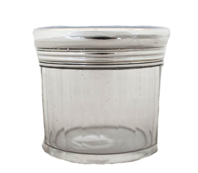 English Sterling & Enamel Jar For Sale