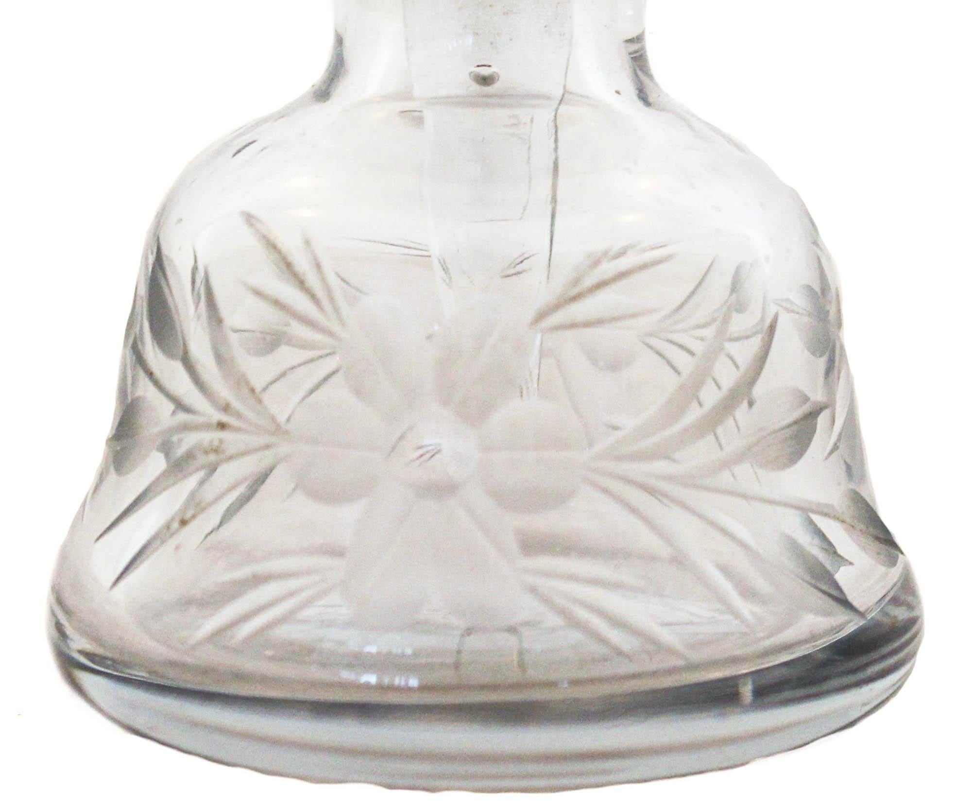 Early 20th Century Sterling & Enamel Perfume Bottle For Sale
