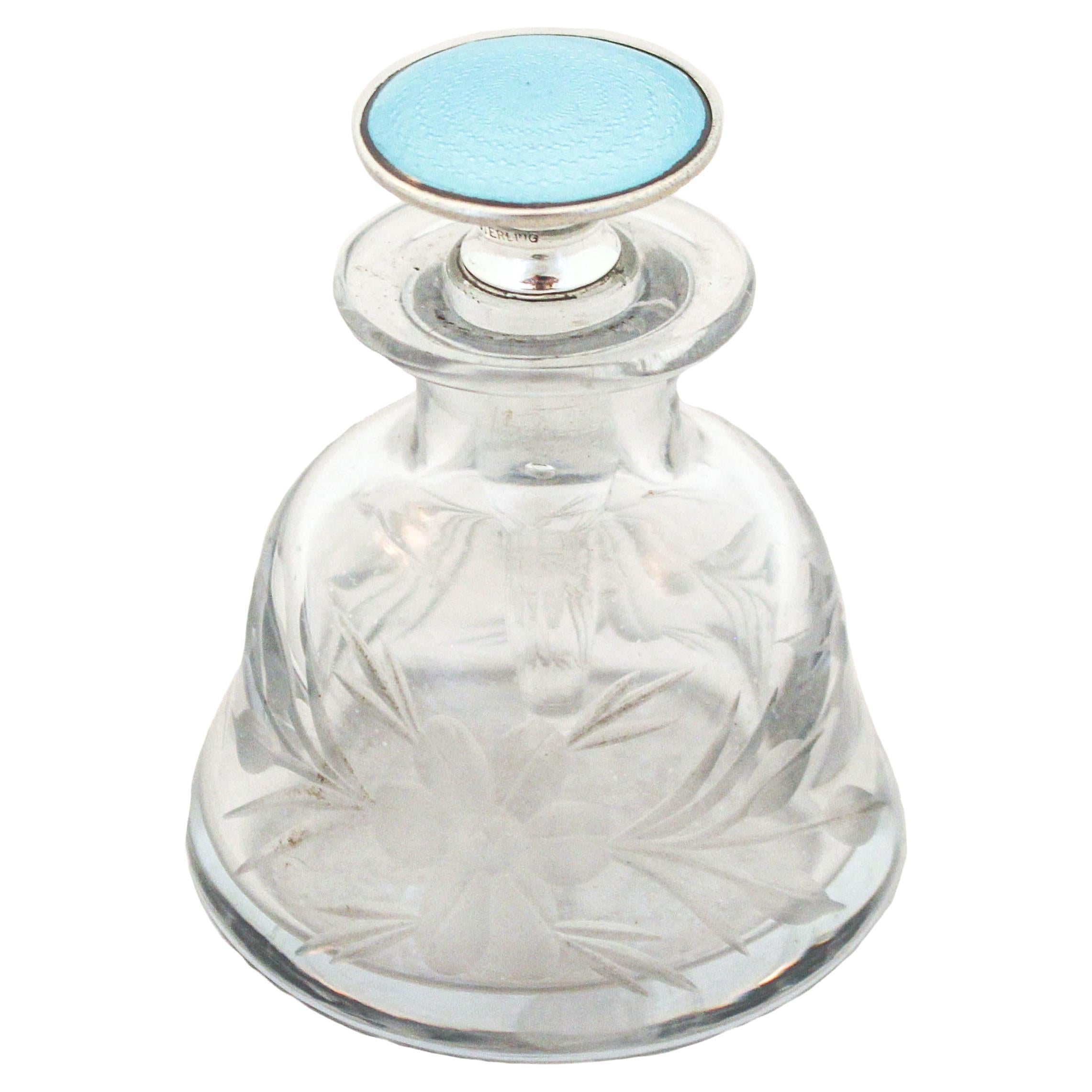 Sterling & Enamel Perfume Bottle