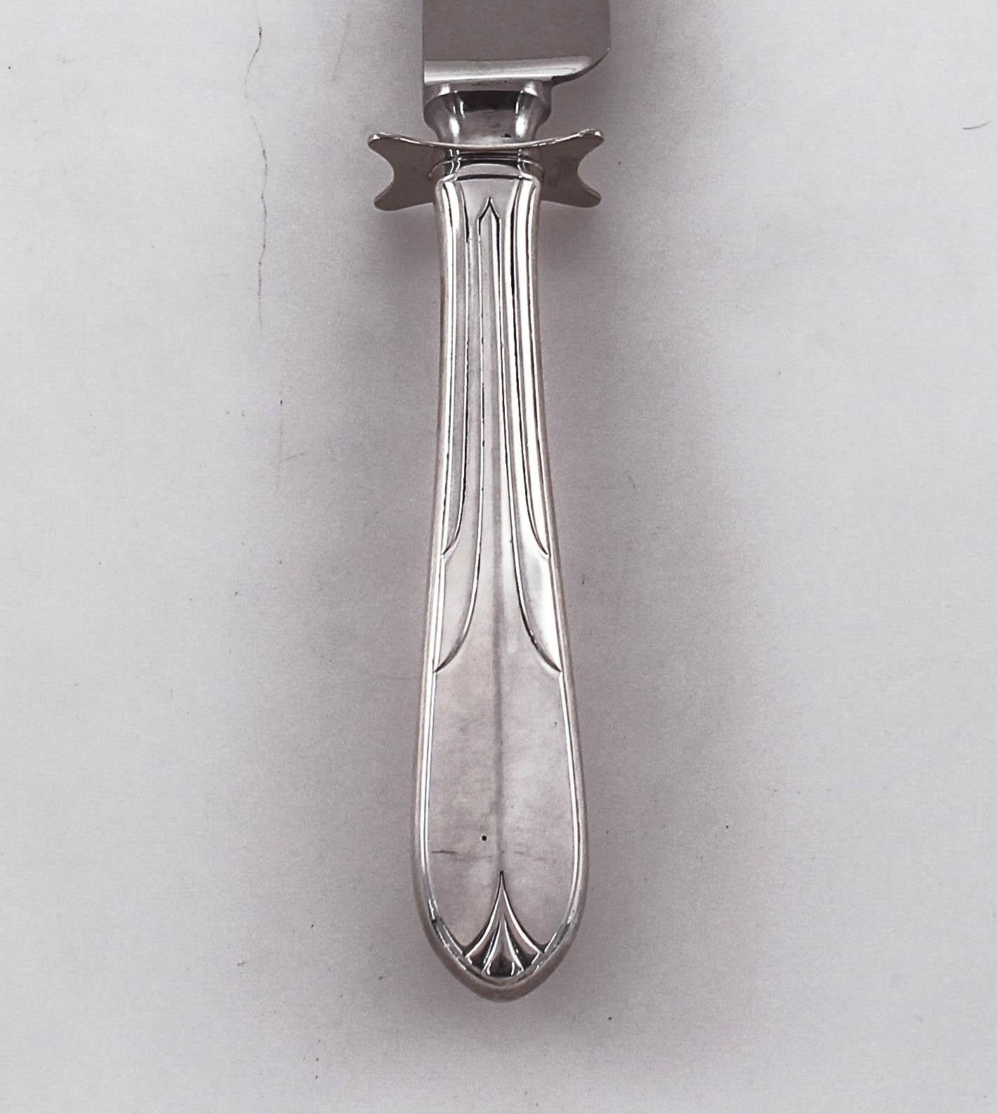 Art Deco Sterling Extra Large Carving Fork and Knife Set