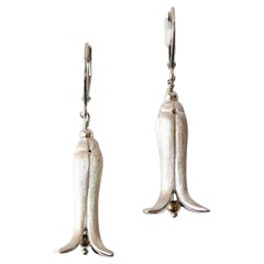 Sterling Fawn Lily Earrings
