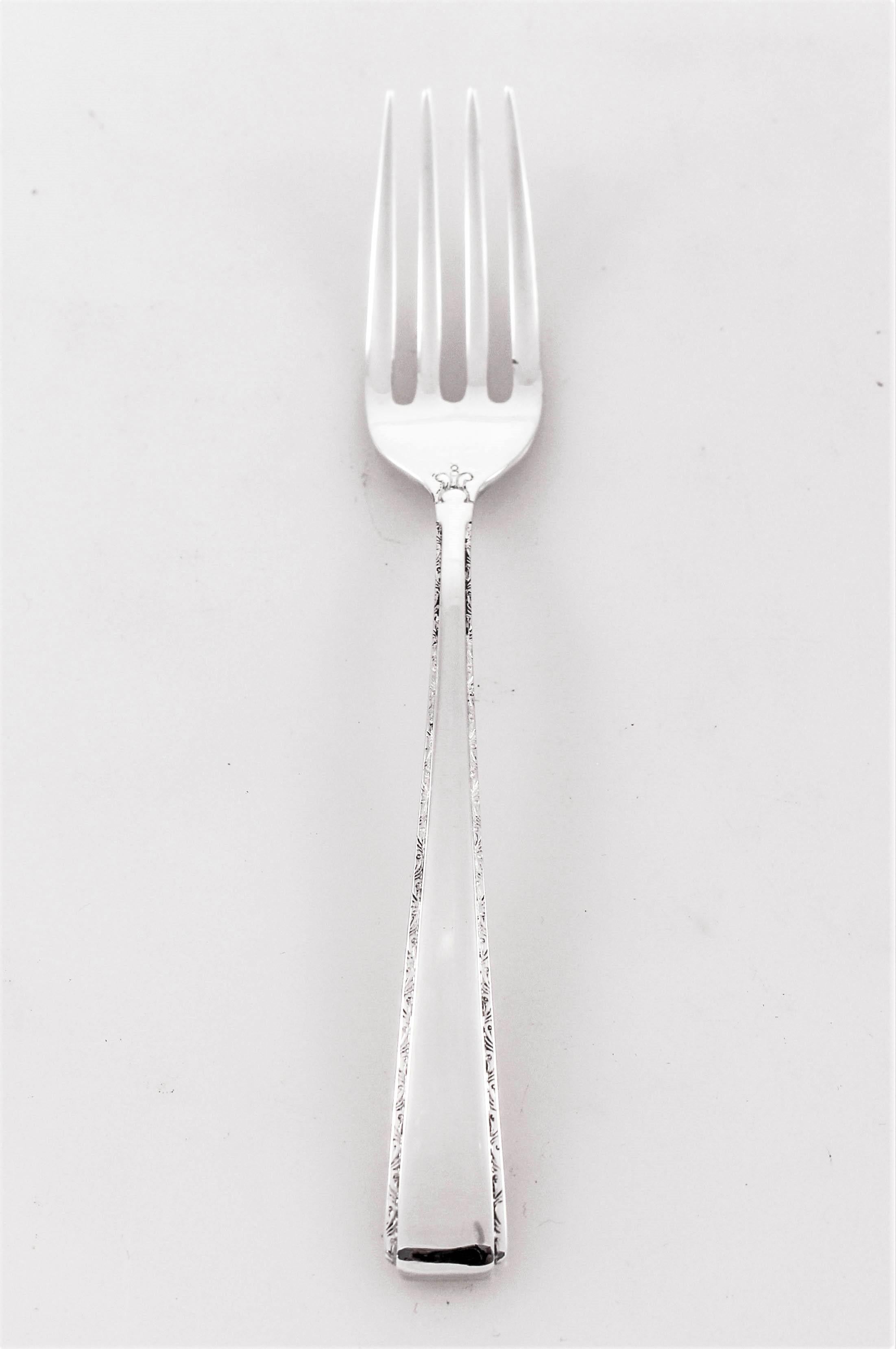 Sterling Flatware Service for 12, 5 Piece Setting In Excellent Condition In Brooklyn, NY