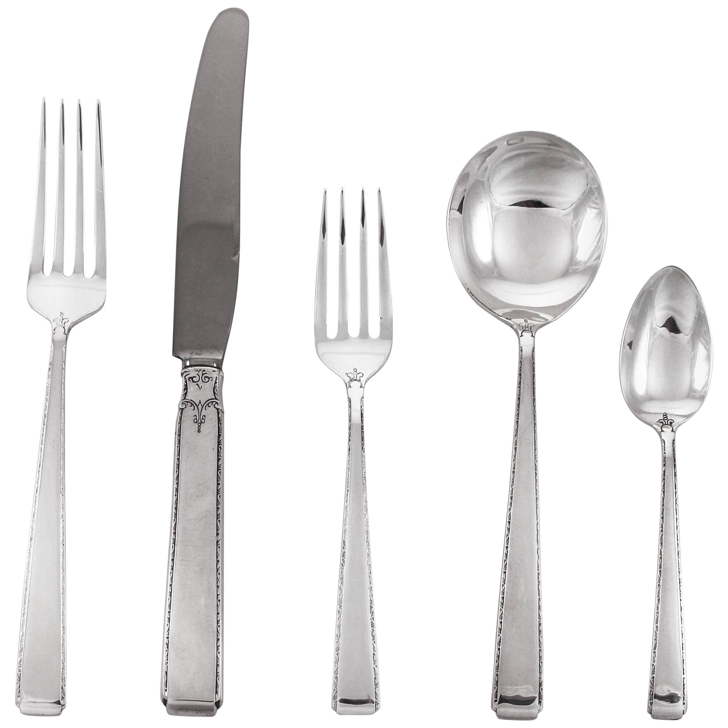 Sterling Flatware Service for 12, 5 Piece Setting