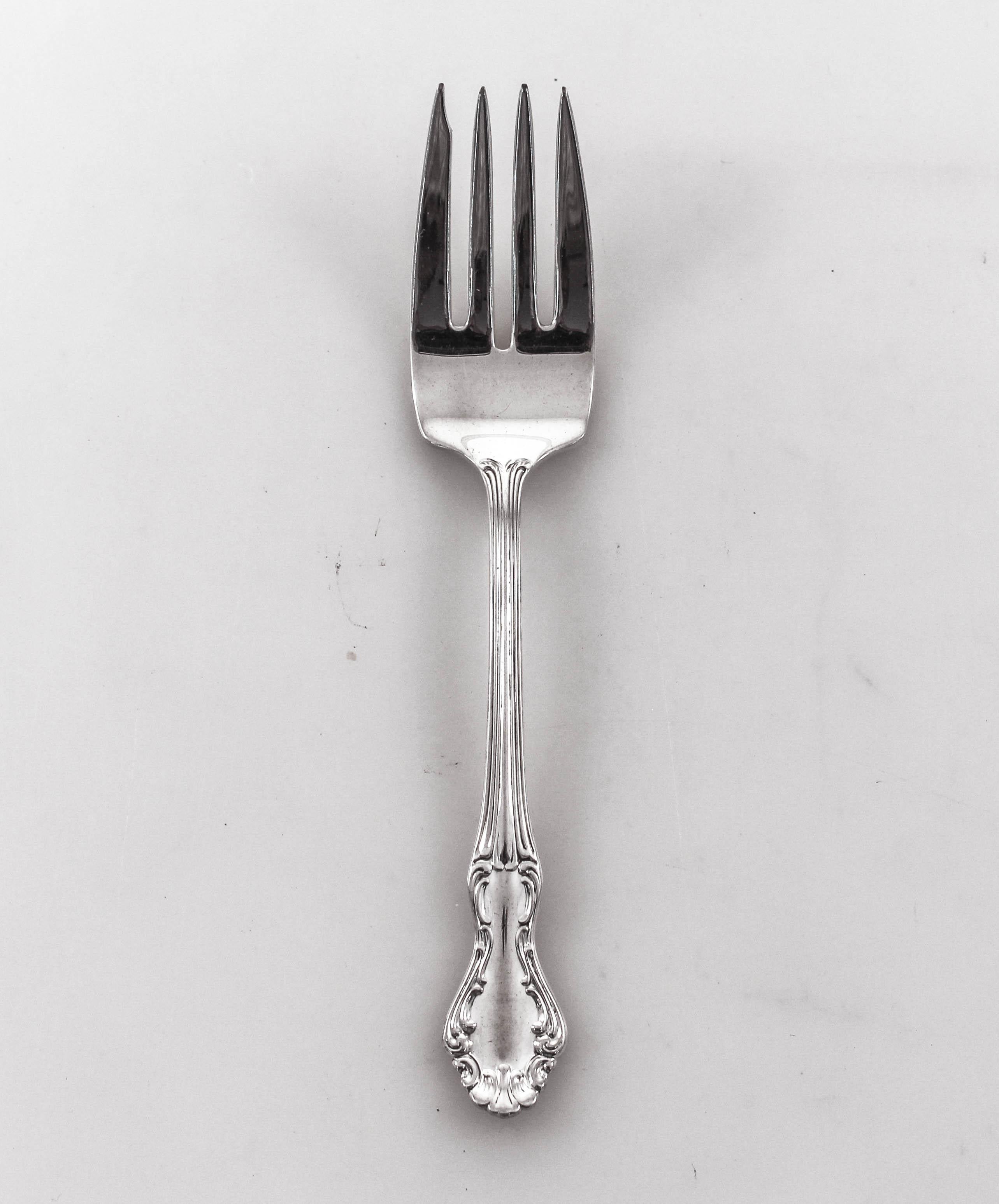 Sterling Flatware, Service for 12/5 Piece Settings In Excellent Condition In Brooklyn, NY