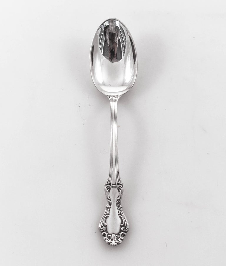 Sterling Silver Sterling Flatware, Service for 12/5 Piece Settings For Sale