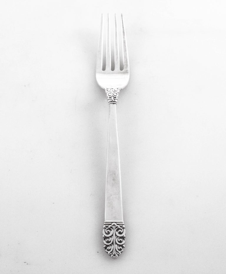 Sterling Silver Sterling Flatware, Service for 16/ 5 Piece Set/ 80 Pieces Total For Sale