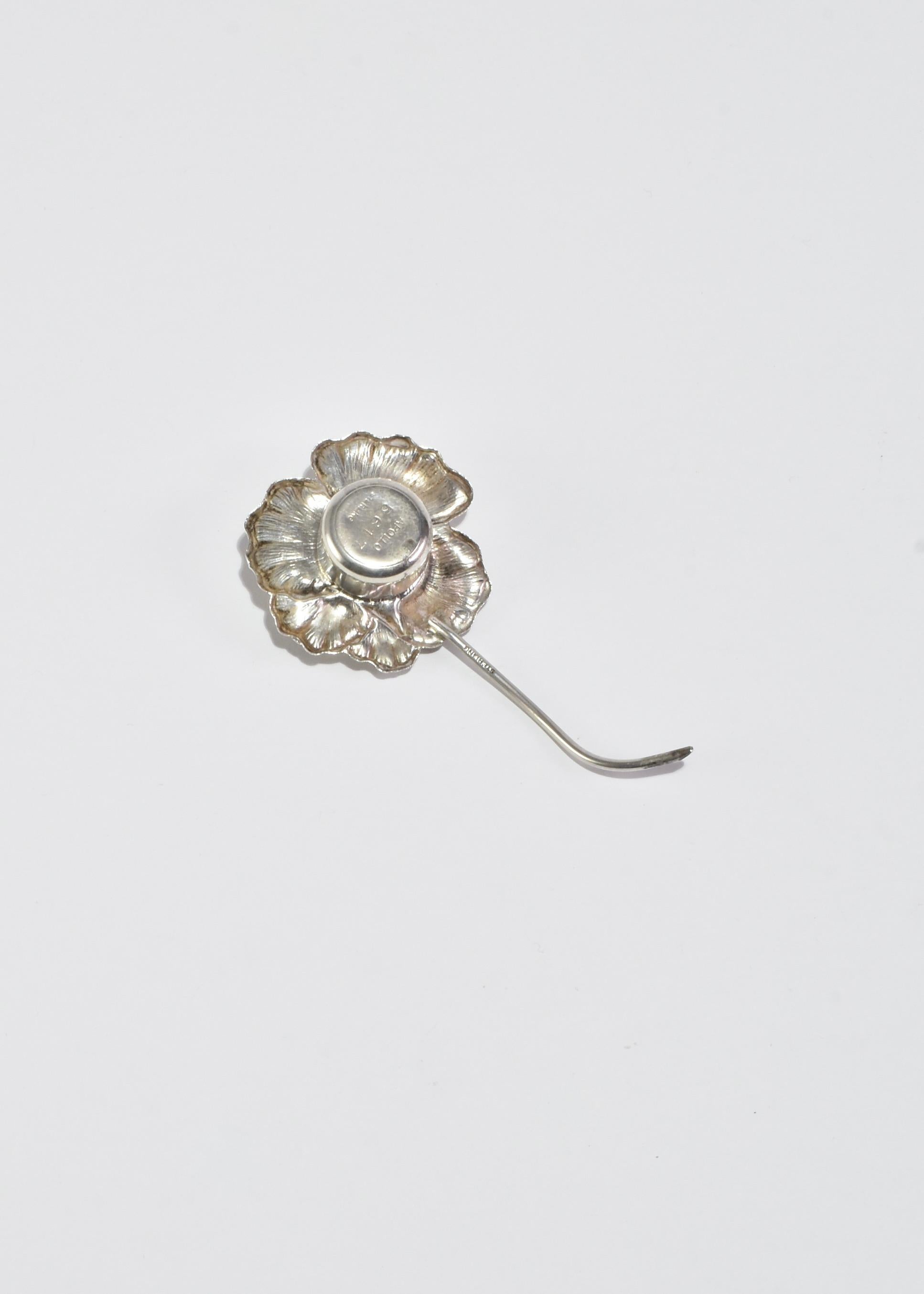 Salero y Pimentero Flor de Esterlina siglo XX en venta