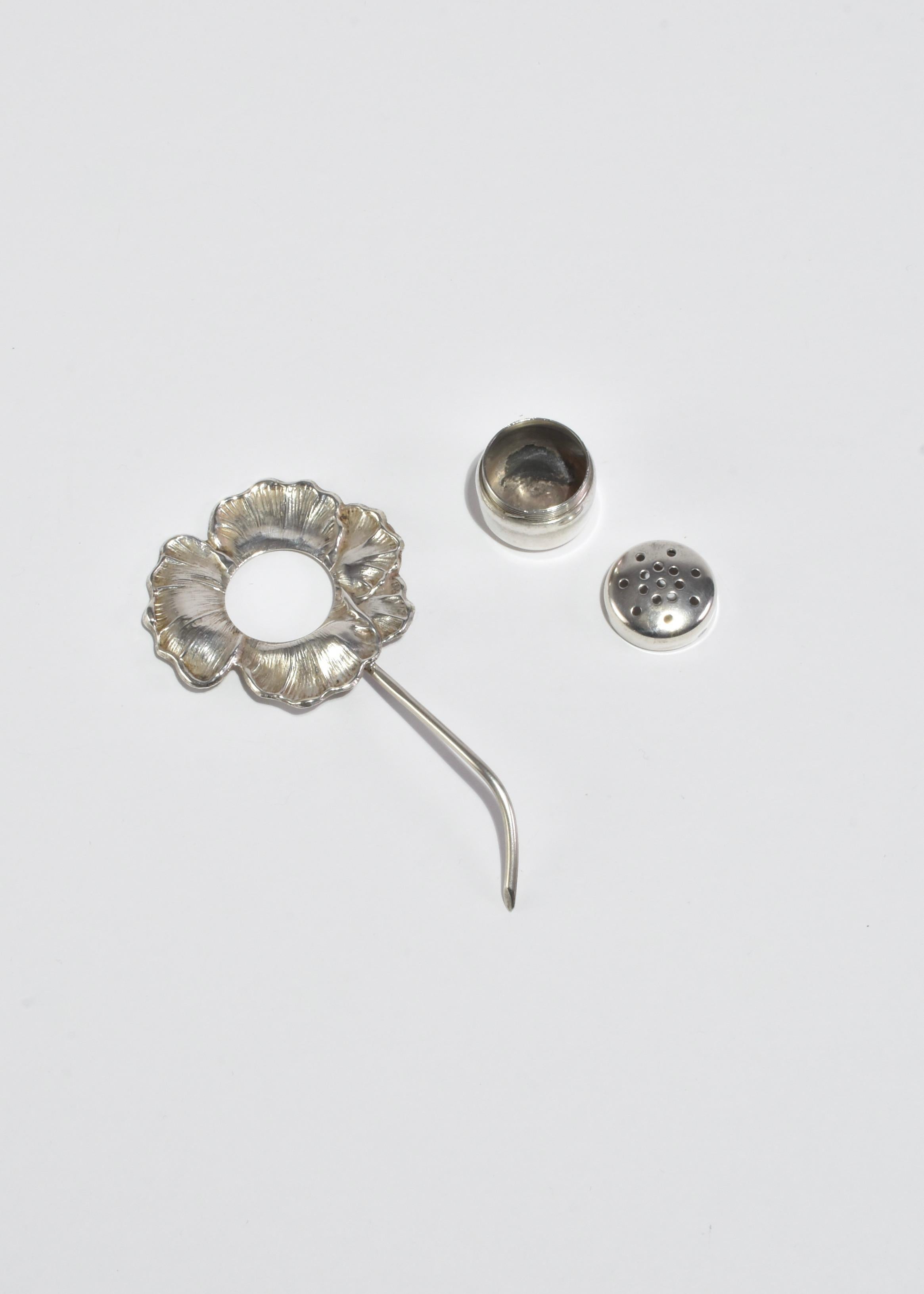 Salero y Pimentero Flor de Esterlina Plata esterlina en venta