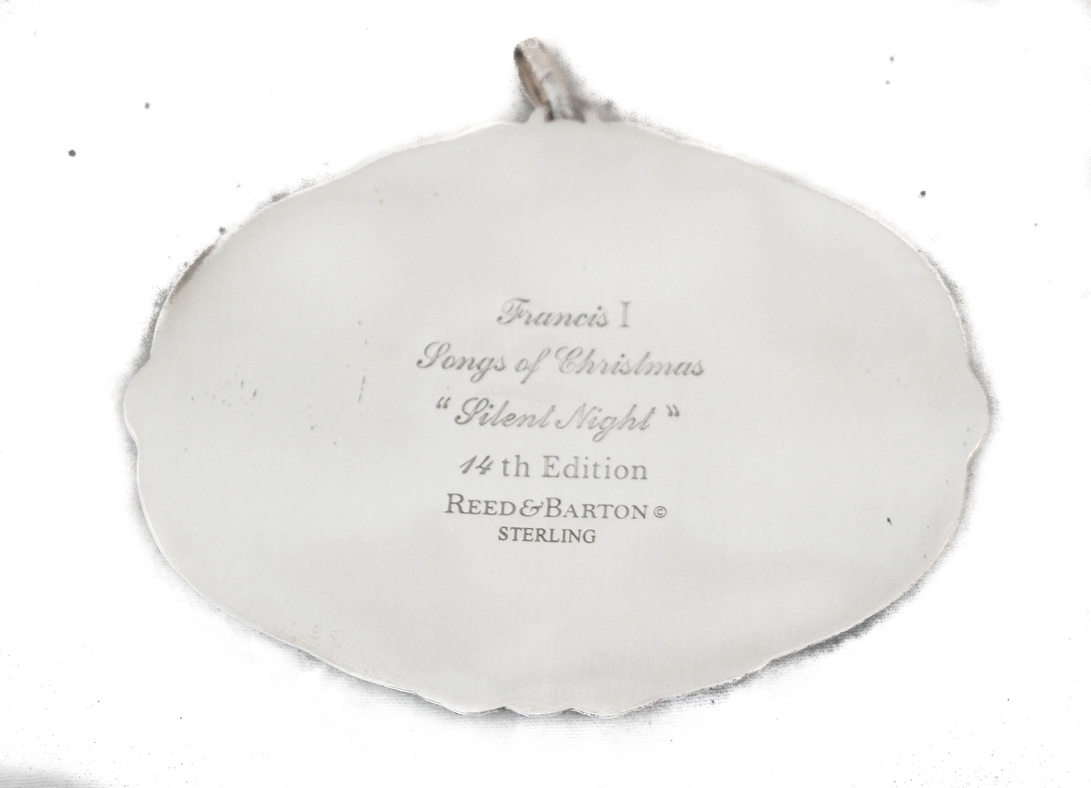 Sterling Francis I Christmas Ornament In Excellent Condition For Sale In Brooklyn, NY