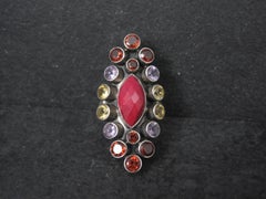 Anillo granate amatista citrino rubí talla 6 Nicky Butler