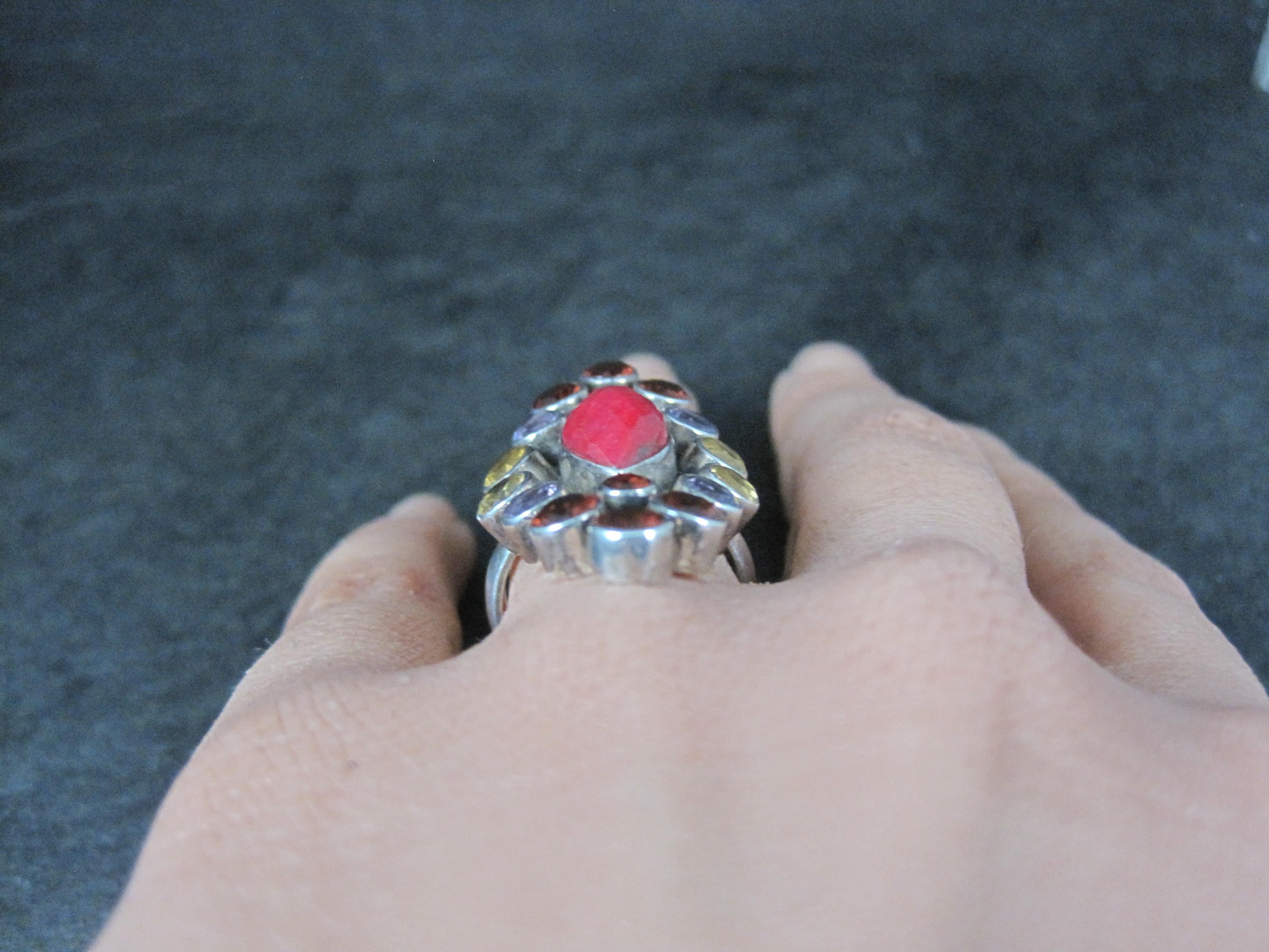Anillo granate amatista citrino rubí talla 6 Nicky Butler en venta 1