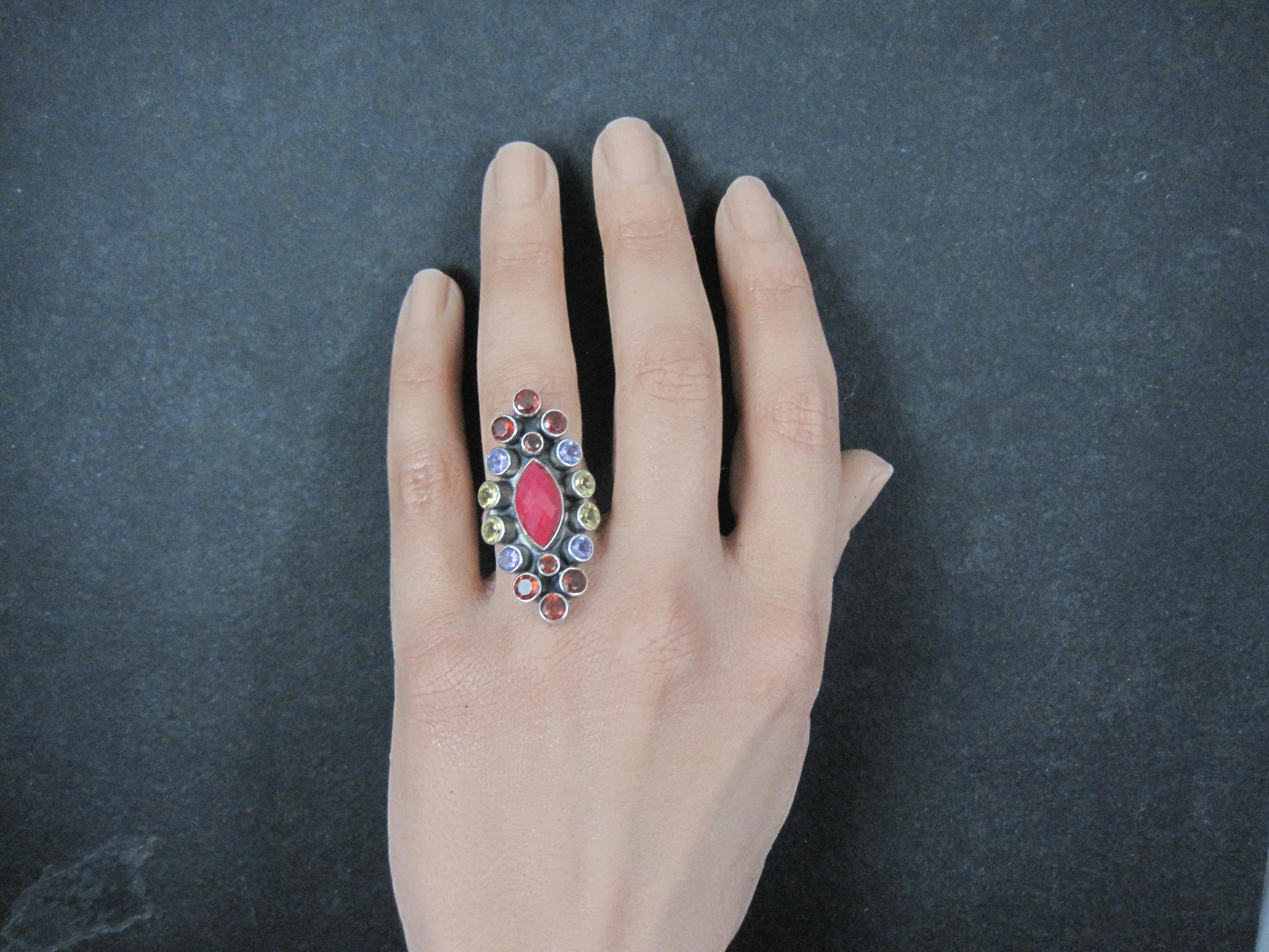 Anillo granate amatista citrino rubí talla 6 Nicky Butler en venta 2