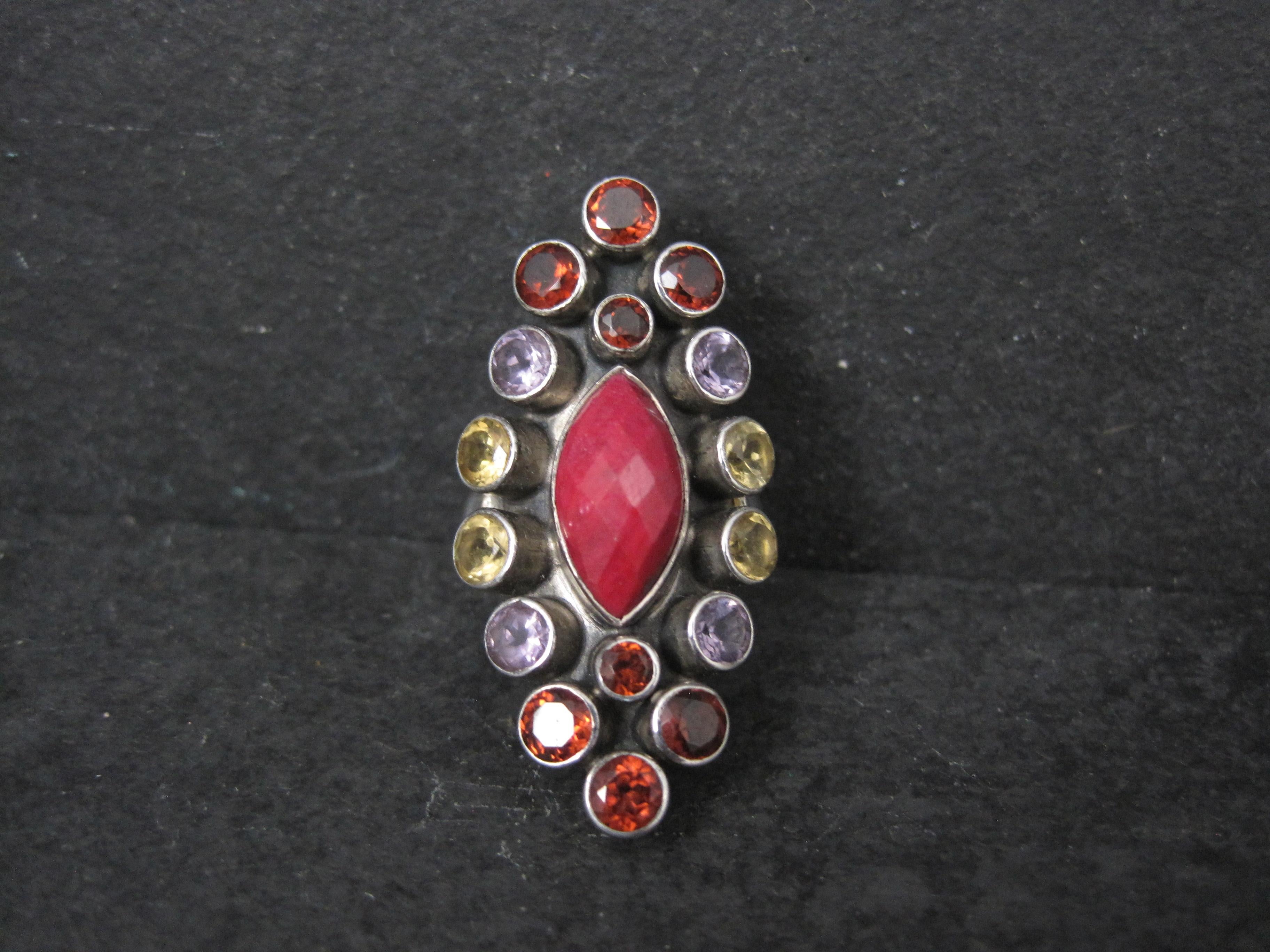 Anillo granate amatista citrino rubí talla 6 Nicky Butler en venta 3