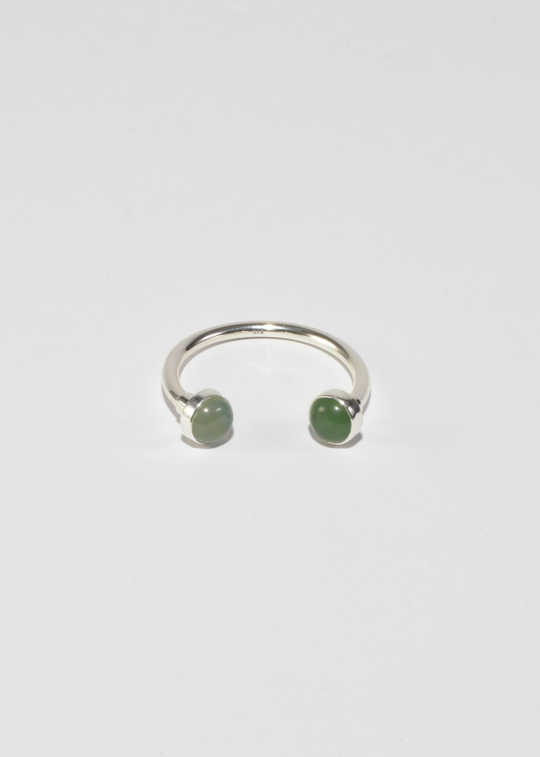 Women's or Men's Sterling Gemstone Key Ring For Sale