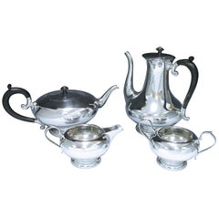 Antique Sterling George V Silver Four-Piece Tea and Coffee Service