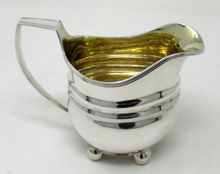 English Sterling Georgian Sterling Silver Cream Jug Pitcher William Abdy, London, 1809 For Sale