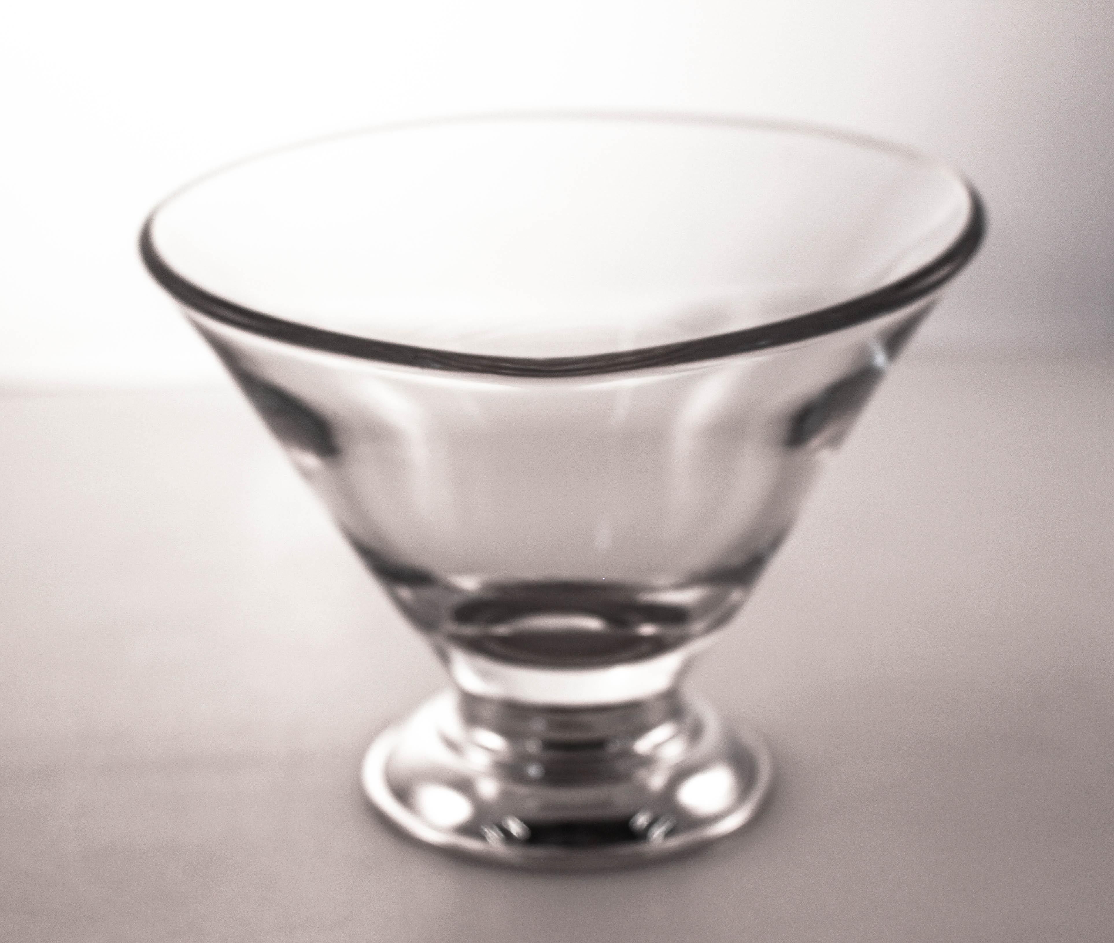 American Sterling Glass Cocktail Bowls For Sale