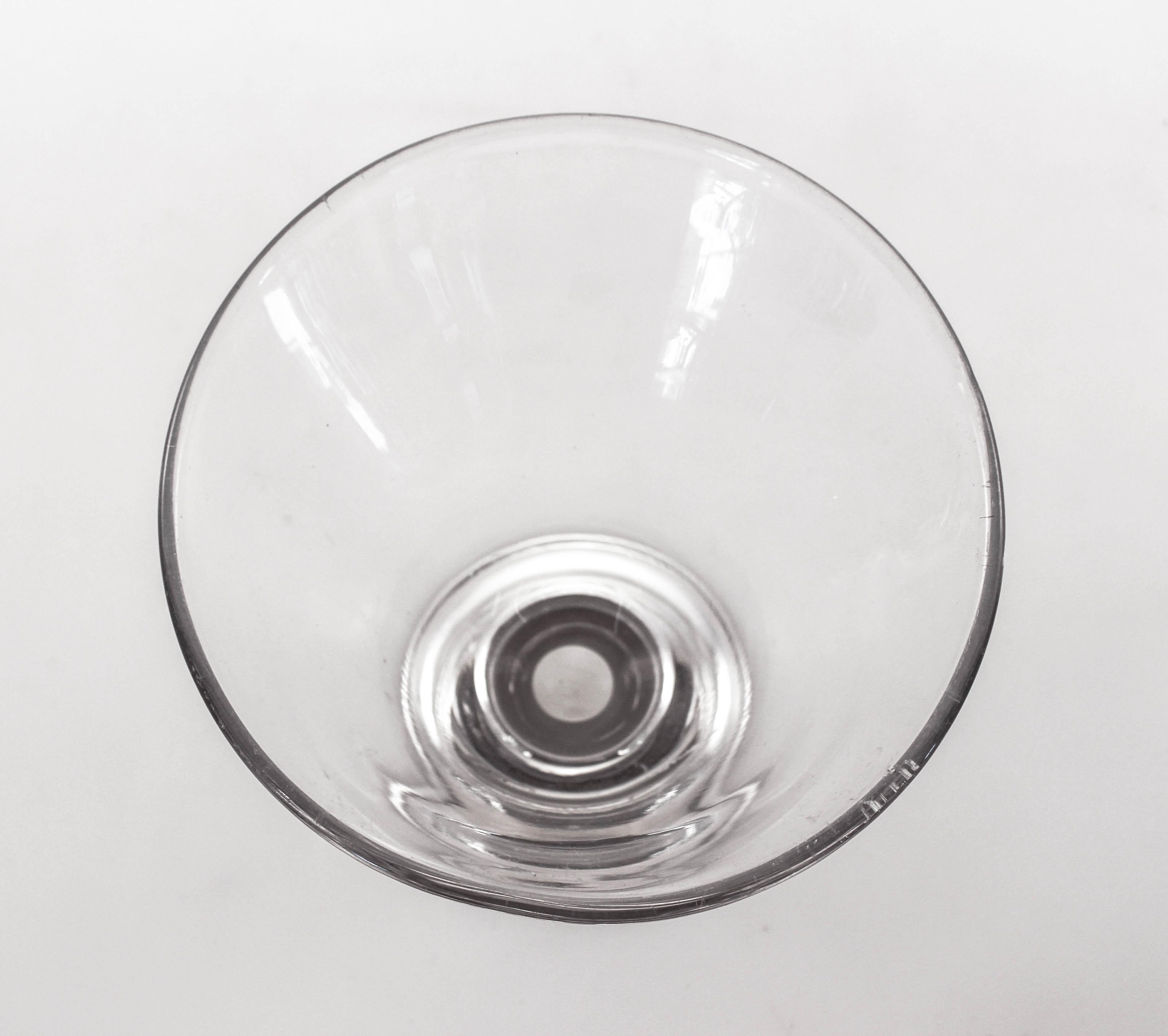 Sterling Glass Cocktail Bowls In Excellent Condition For Sale In Brooklyn, NY