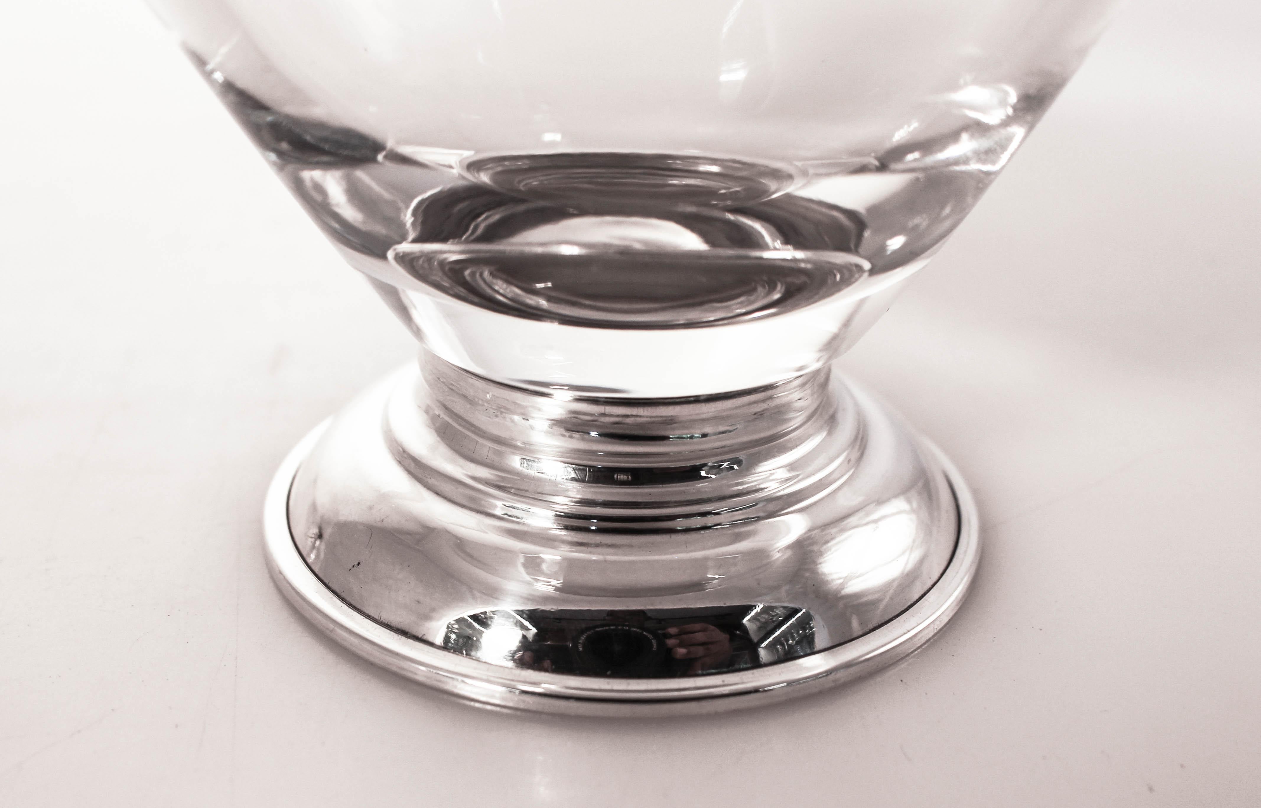Mid-20th Century Sterling Glass Cocktail Bowls For Sale