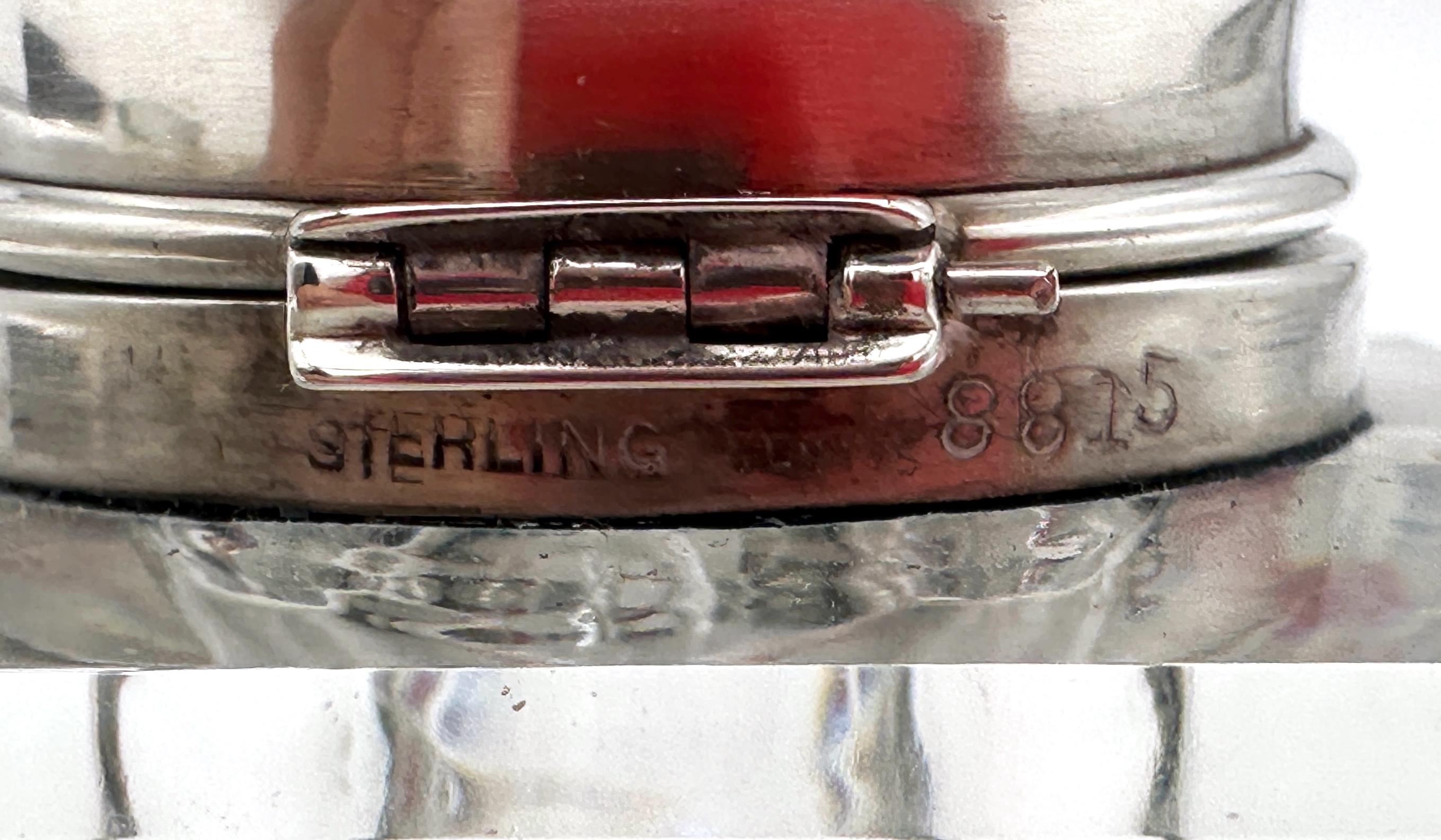 Sterling & Glass Inkwell by Dominick & Haff for J.E. Caldwell & Co, Circa 1920 For Sale 4