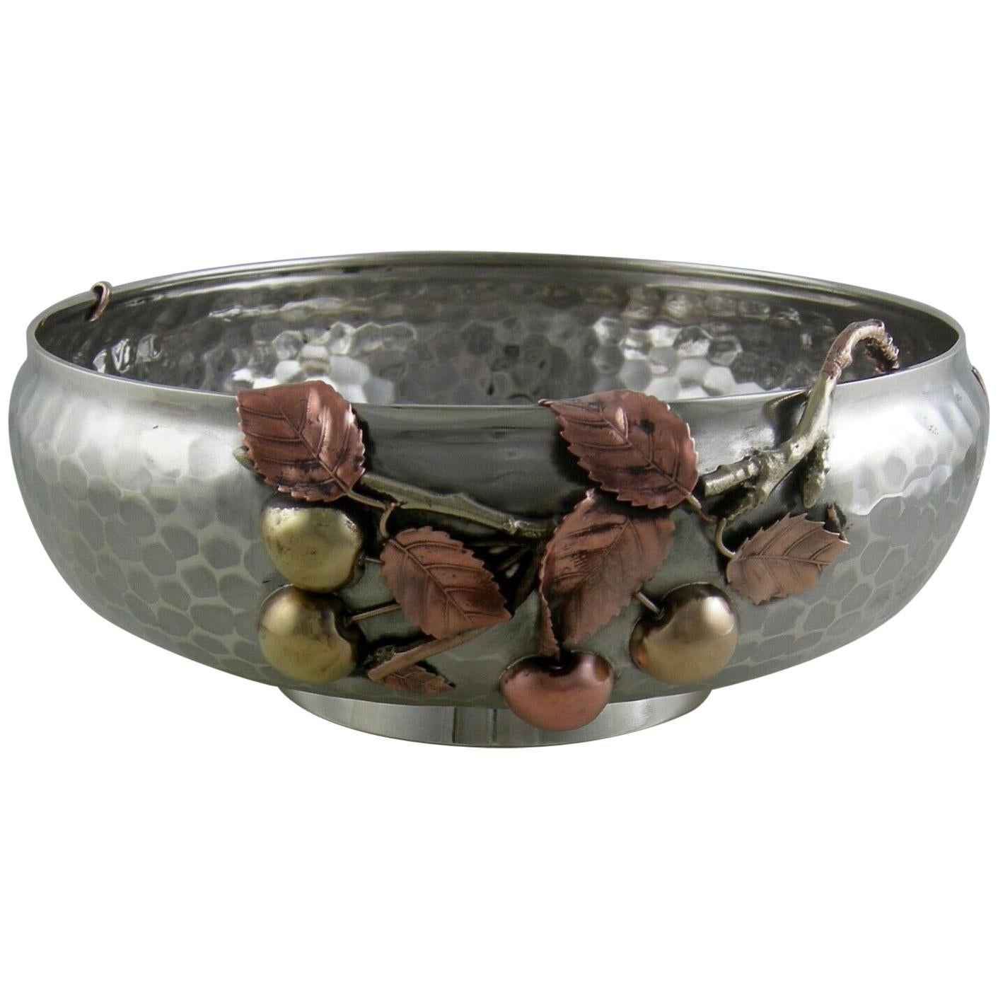 Sterling Gorham Mixed Metal Footed Bowl For Sale