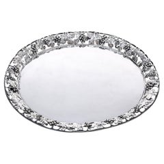 Sterling Grape Motif Tray