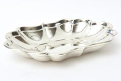 Vintage Sterling Silver Hallmarked Scalloped Bowl Or Bread Basket