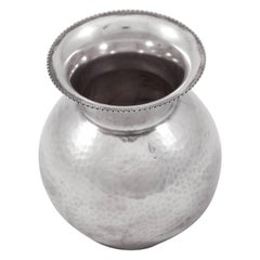 Retro Sterling Hammered Vase