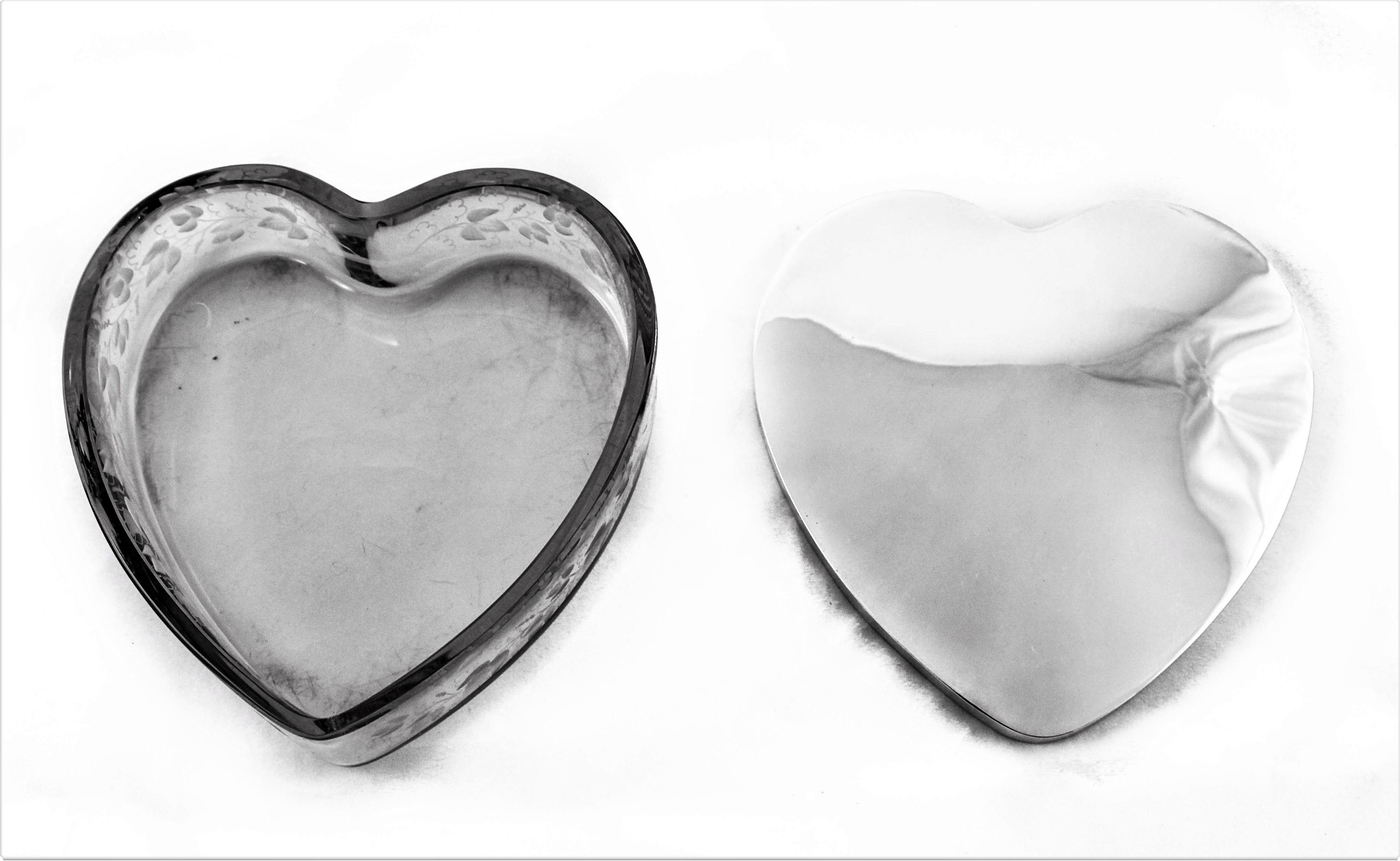 American Sterling Heart Shaped Jewelry Box