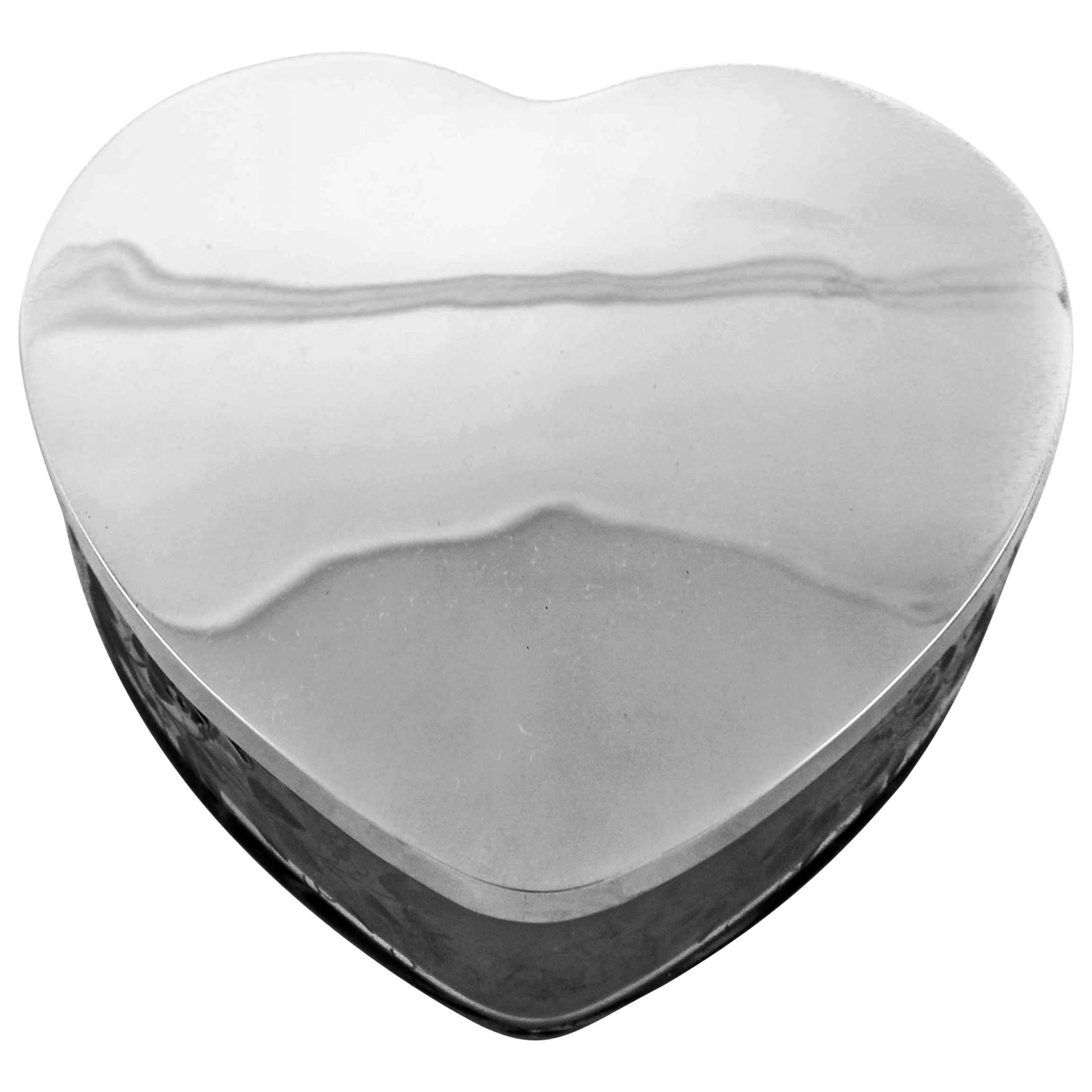 Sterling Heart Shaped Jewelry Box