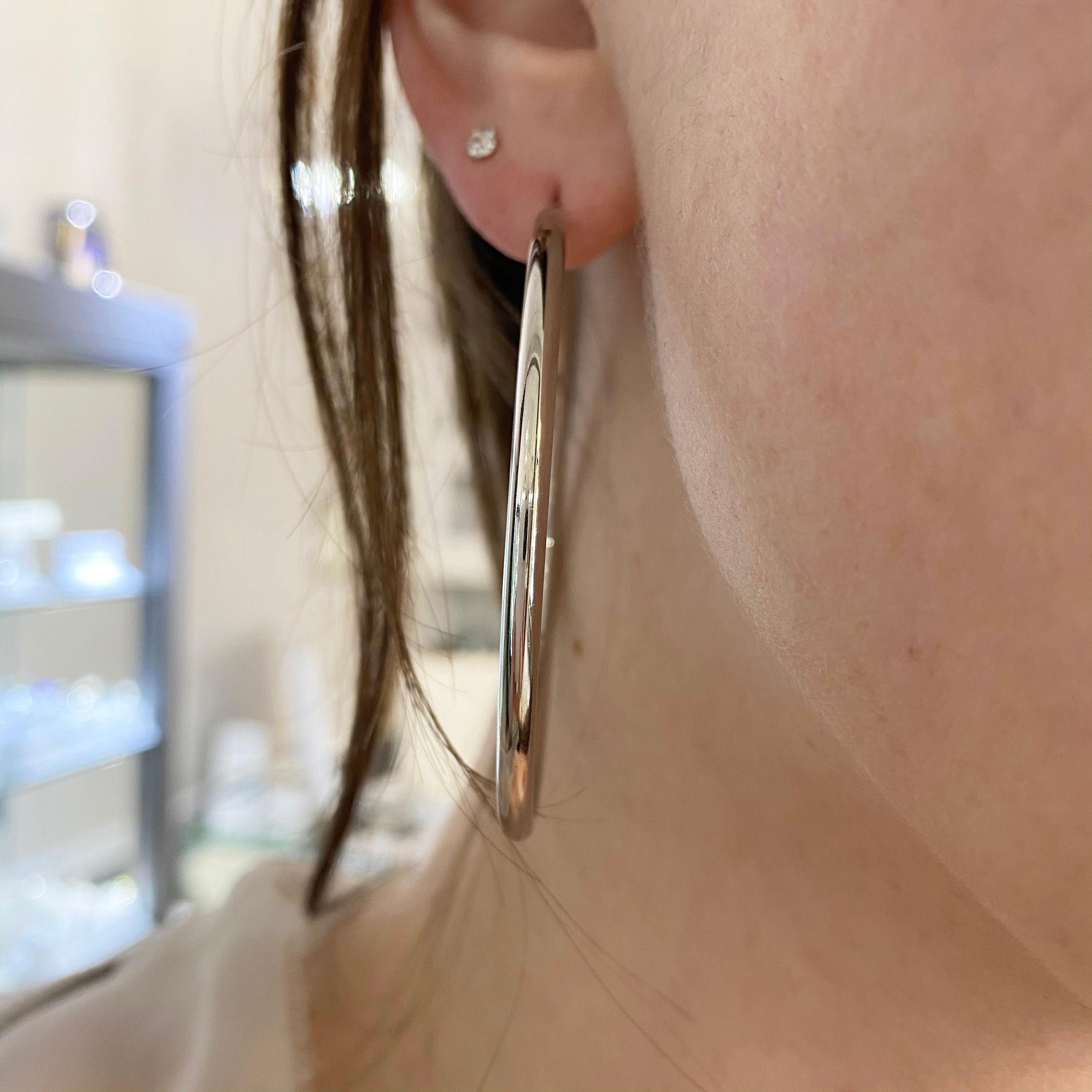 oversized silver hoop earrings