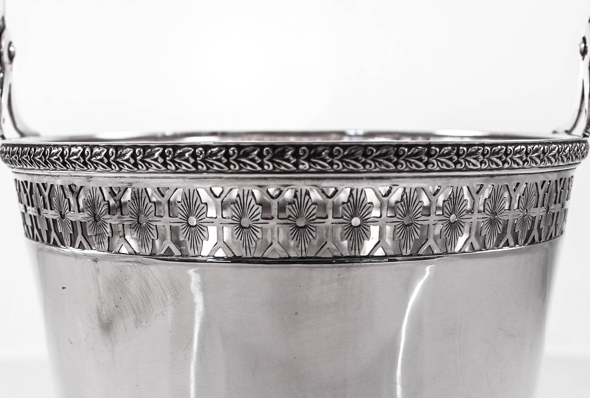 Mid-20th Century Sterling Ice Bucket and Tongs