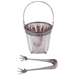Sterling Ice Bucket and Tongs
