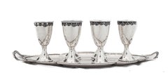 Sterling Kiddush Cordials & Tray