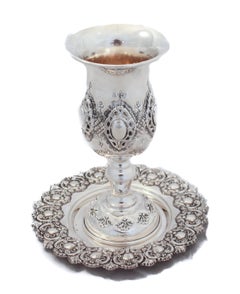 Sterling Kiddush Cup and Plate