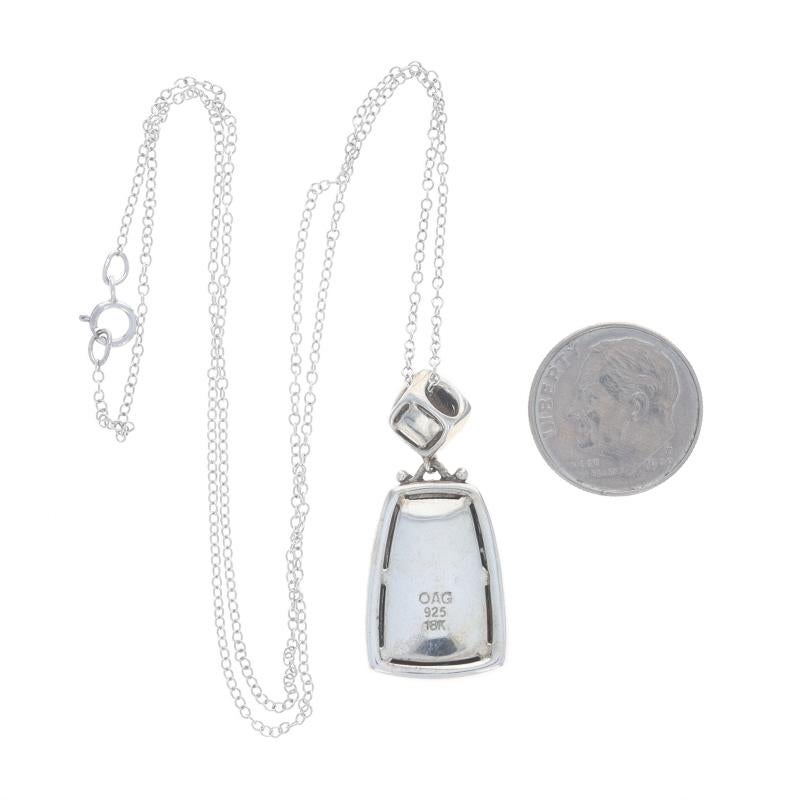 Collana astratta in argento Lapislazzuli Onice Madreperla 18