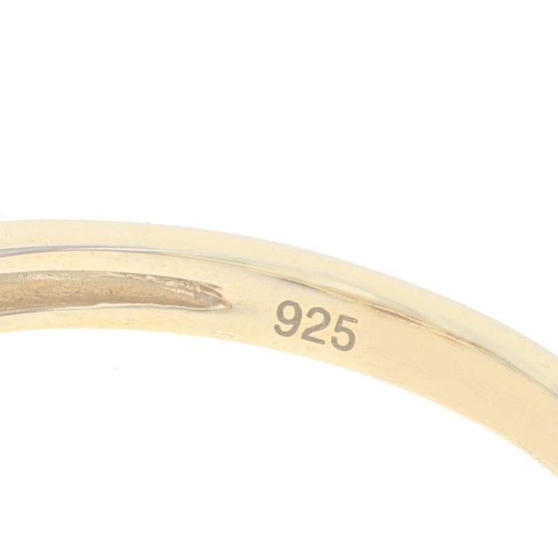 Sterling Bleiglas gefüllt Rubin & Topas Ring 925 Gold Pltd Kissen 3,38ctw 6 1/4 im Angebot 2