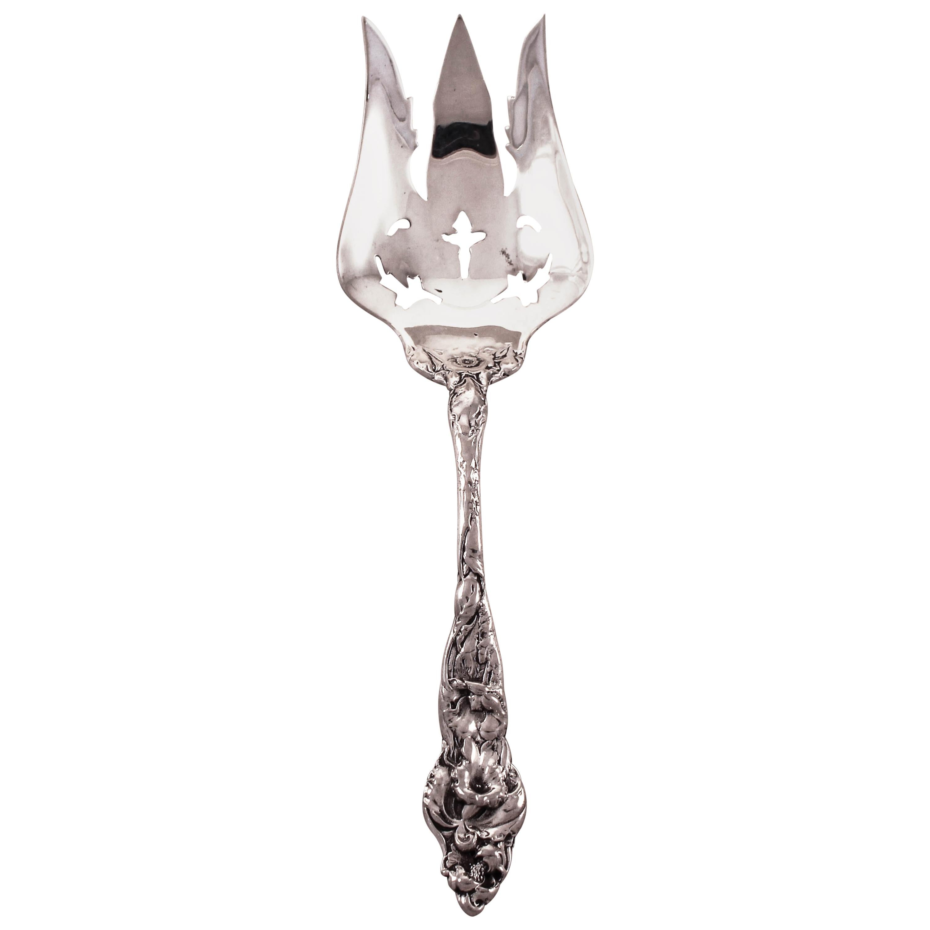 Sterling Les Six Fleur Serving Fork For Sale