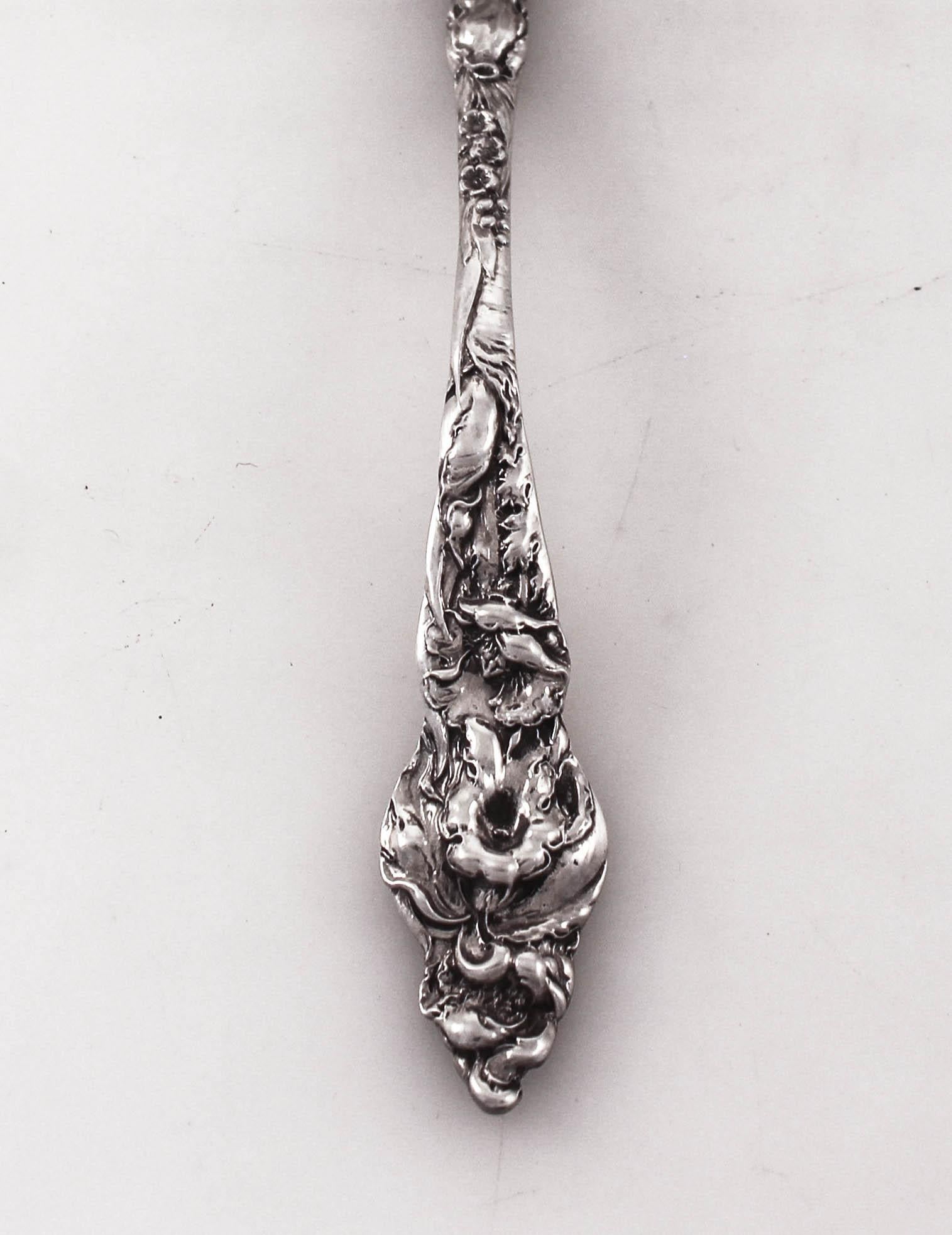 Art Nouveau Sterling Les Six Fleurs Ladle For Sale