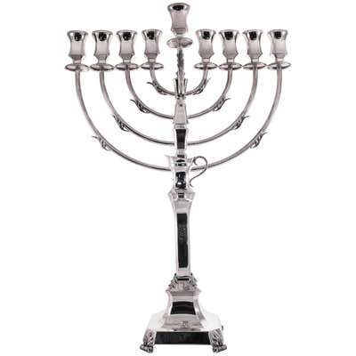 Free Standing Seven Branch Floor Menorah, a Pair at 1stDibs