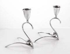 Sterling Midcentury Candlesticks