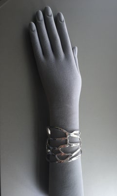 Lilly Hastedt Sterling Minimalist Silver Bee Wing Cuff Bracelet