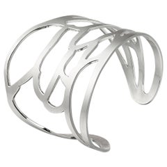 Lilly Hastedt Sterling Minimalist Silver Bee Wing Cuff Bracelet