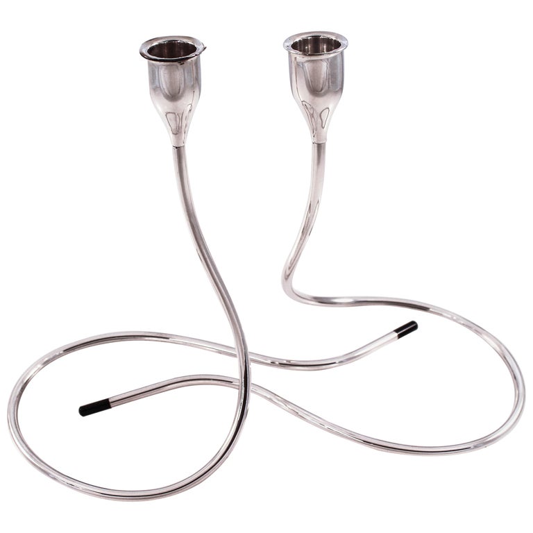 Sterling Modernist Candlesticks For Sale at 1stDibs