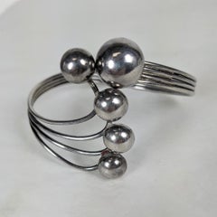 Sterling Modernist Clamper Bracelet