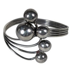 Bracelet moderniste en argent sterling