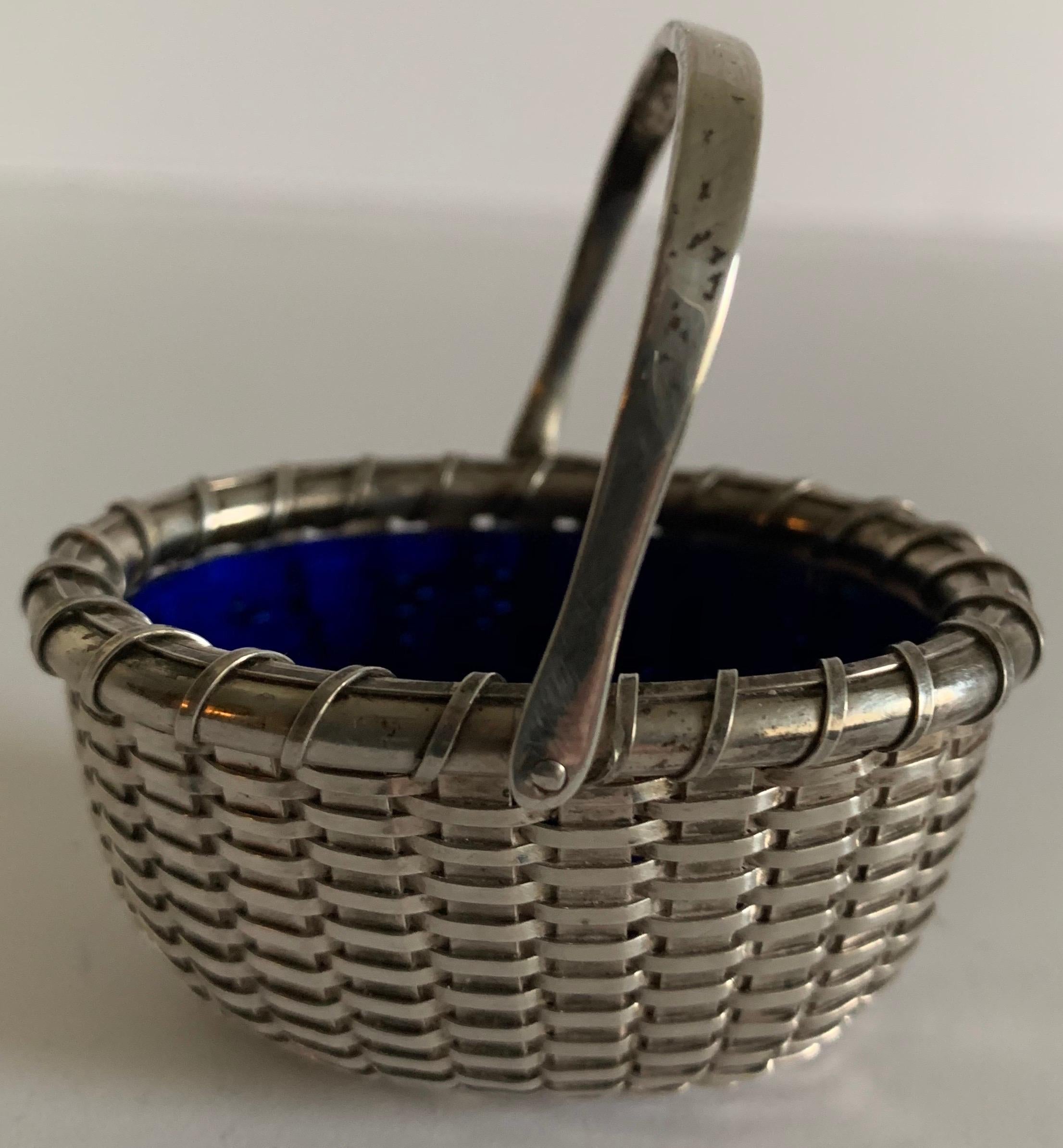 Rustic Sterling Silver Nantucket Basket Salt Cellar by Bethany Borzilleri