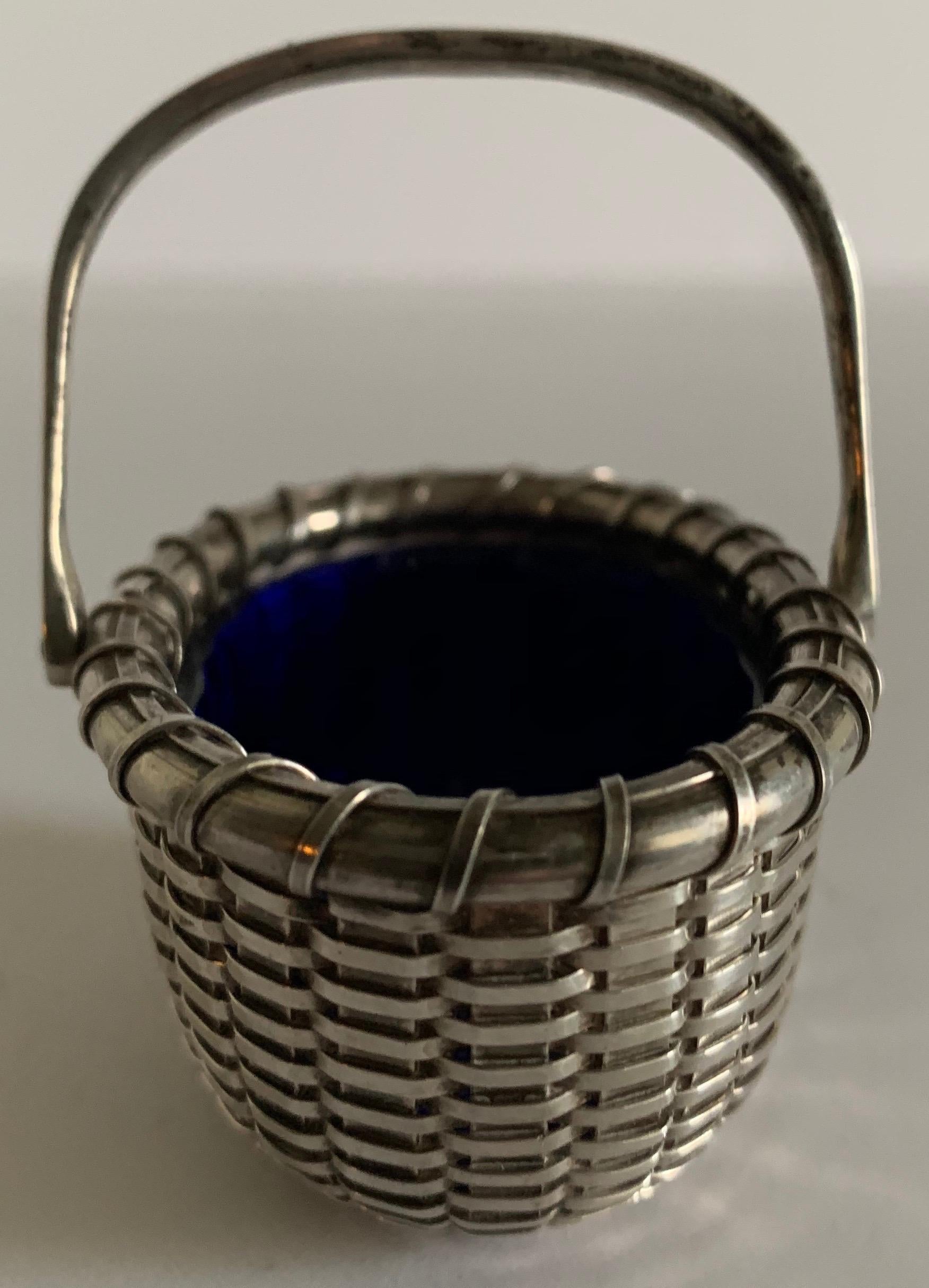 American Sterling Silver Nantucket Basket Salt Cellar by Bethany Borzilleri