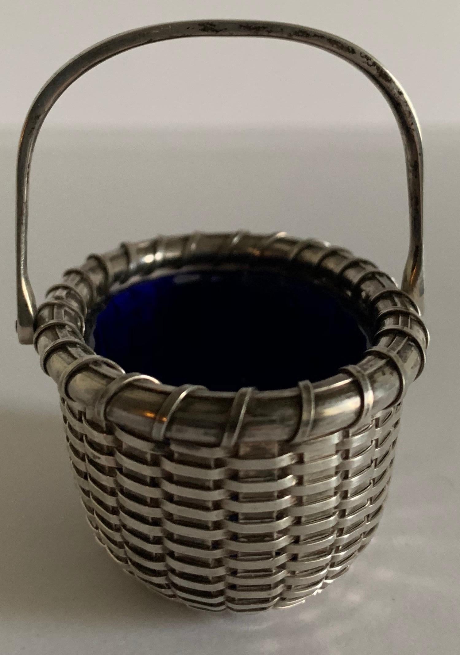Glass Sterling Silver Nantucket Basket Salt Cellar by Bethany Borzilleri